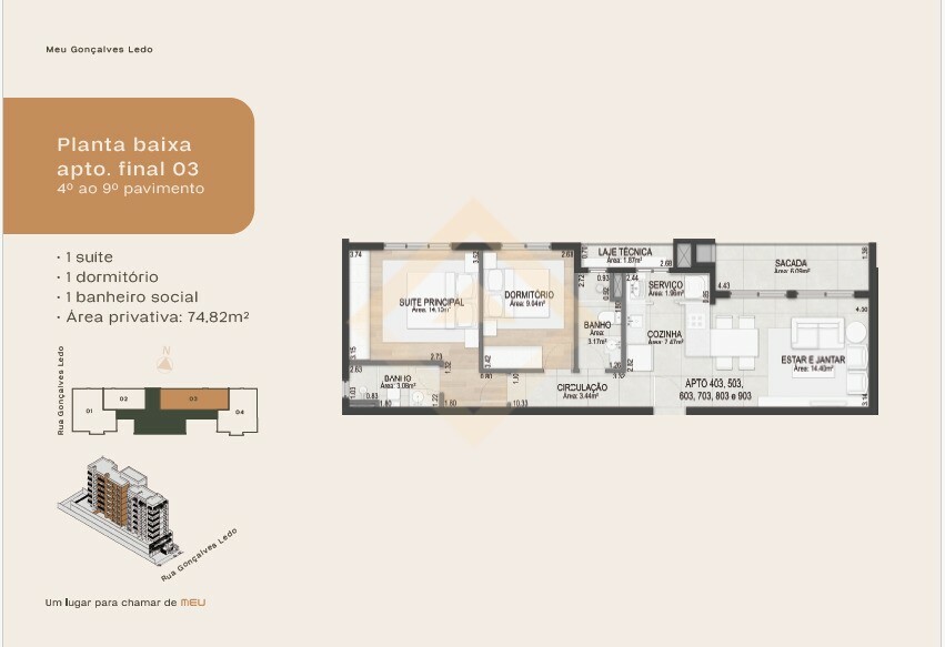 Apartamentos Ed. MEU Gonçalves Ledo